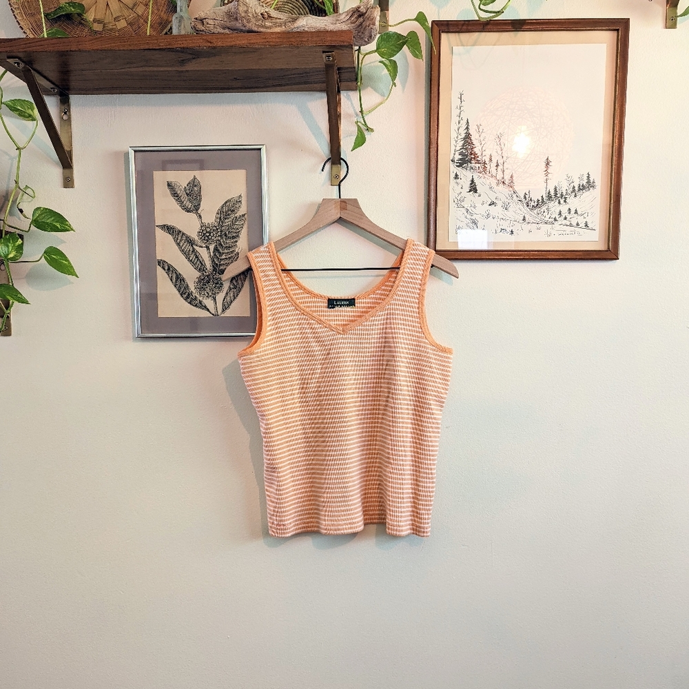 y2k vtg creamsicle striped Ralph Lauren tank